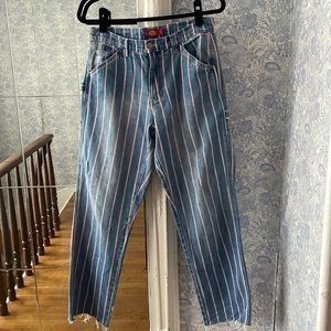 Dickie’s Women’s Straight Leg-Pin Stripe Denim
